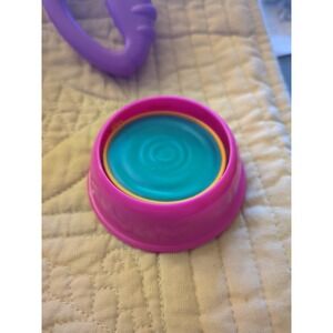 Disney Doc McStuffins Kitty Cat Food Water Flip Bowl Only Vet Pet Animal Pink